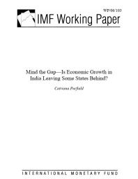 Mind the Gap - Is Economic Growth in India Leaving Some States Behind?