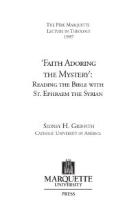 Faith Adoring the Mystery : Reading the Bible with St. Ephraem the Syrian