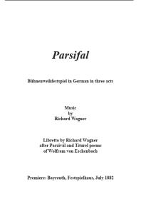 Wagner's Parsifal