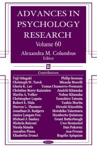 Advances in Psychology Research, Volume 60