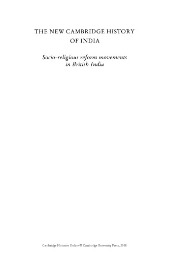 Socio-Religious Reform Movements in British India