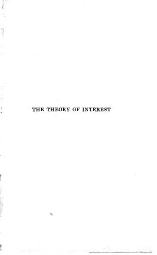 The Theory of Interest as Determined By Impatience to Spend Income and Opportunity to Spend It