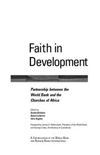 Faith in Development : Partnership Between the World Bank and the Churches of Faith in Africa