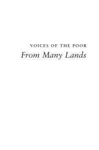 Voices of the Poor : From Many Lands