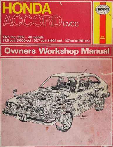 Haynes Honda Accord Owners Workshop Manual