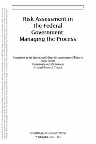 Risk Assessment in the Federal Government : Managing the Process