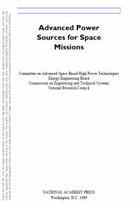 Advanced Power Sources for Space Missions