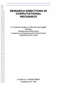 Research Directions in Computational Mechanics