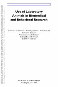 Use of Laboratory Animals in Biomedical and Behavioral Research