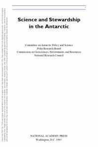 Science and Stewardship in the Antarctic