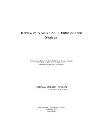 Review of NASA's Solid-Earth Science Strategy