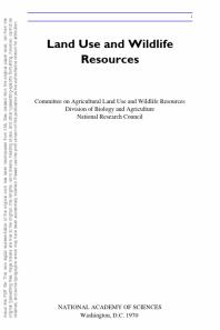 Land Use and Wildlife Resources