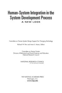 Human-System Integration in the System Development Process : A New Look