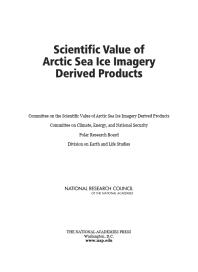 Scientific Value of Arctic Sea Ice Imagery Derived Products