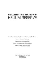 Selling the Nation's Helium Reserve