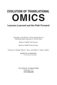 Evolution of Translational Omics : Lessons Learned and the Path Forward