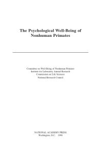 The Psychological Well-Being of Nonhuman Primates