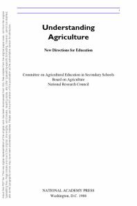 Understanding Agriculture : New Directions for Education