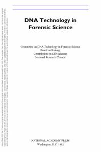 DNA Technology in Forensic Science