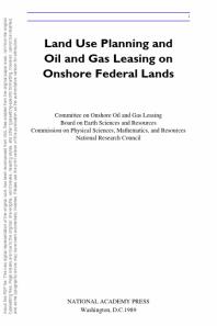 Land Use Planning and Oil and Gas Leasing on Onshore Federal Lands