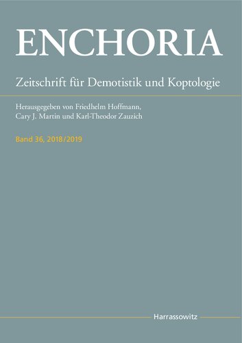 Enchoria: Zeitschrift für Demotistik und Koptologie