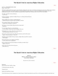 The Racial Crisis in American Higher Education