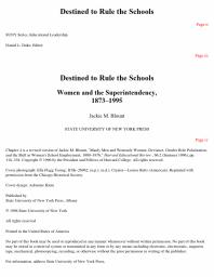 Destined to Rule the Schools : Women and the Superintendency, 1873-1995