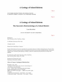 A Geology of School Reform : The Successive Restructurings of a School District