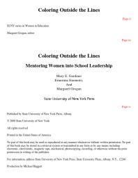 Coloring Outside the Lines : Mentoring Women into School Leadership