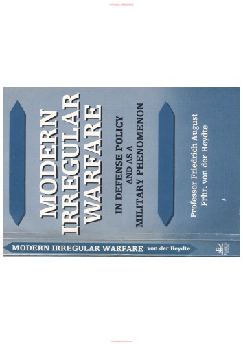 Modern irregular warfare: In defense policy and as a military phenomenon