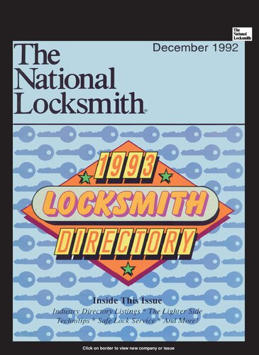 The National Locksmith: Volume 63, Number 12