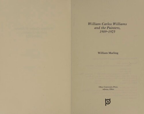 William Carlos Williams and the Painters, 1909-1923