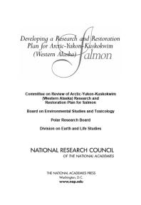 Developing a Research and Restoration Plan for Arctic-Yukon-Kuskokwim (Western Alaska) Salmon