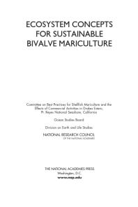 Ecosystem Concepts for Sustainable Bivalve Mariculture