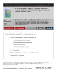 An All-Of-Government Approach to Increase Resilience for International Chemical, Biological, Radiological, Nuclear, and Explosive (CBRNE) Events : A Workshop Summary