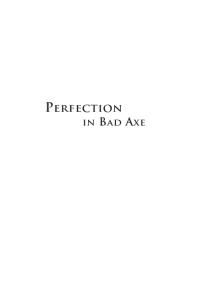 Perfection in Bad Axe : Stories