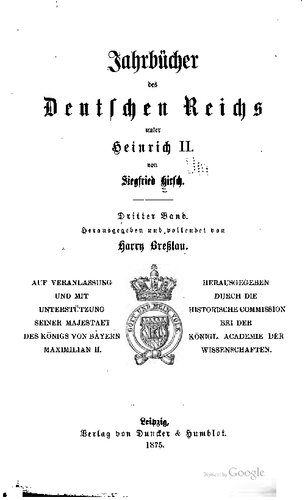 Jahrbücher des Deutschen Reichs unter Heinrich II.