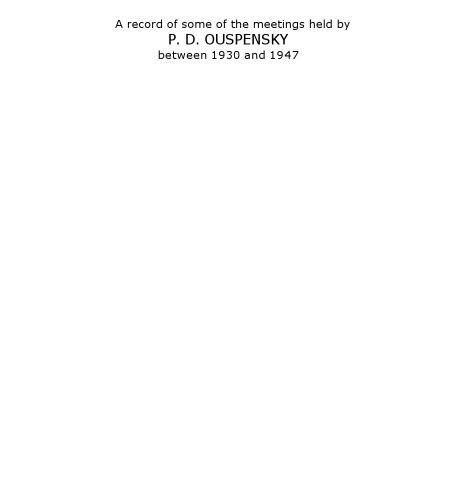 A Record of Meetings: A Record of Some of Meetings Held by P.D. Ouspensky between 1930 and 1947