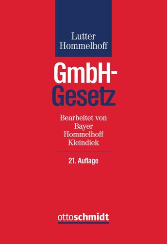 GmbH-Gesetz: Kommentar