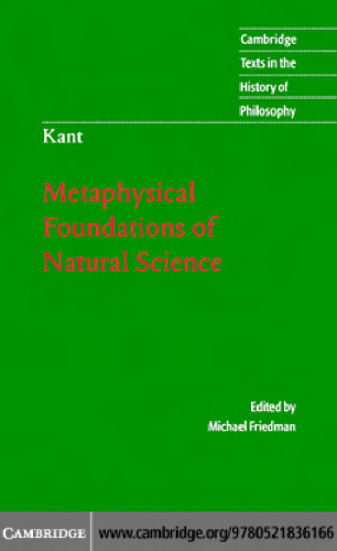 Kant: Metaphysical Foundations of Natural Science