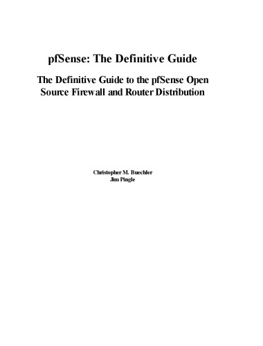 pfSense - The Definitive Guide