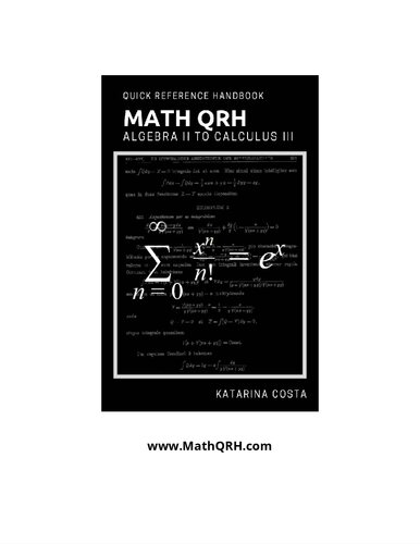 Math QRH: Algebra II to Calculus III