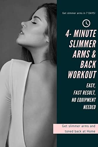 SLIM ARMS and TONED BACK and WAIST IN 7 DAYS! 4 min Quiet Home Workout Plan for Slim Arms and Back (No Equipment needed)