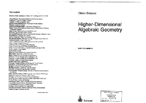 Higher-dimensional algebraic geometry