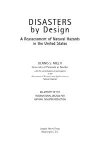 Disasters by Design : A Reassessment of Natural Hazards in the United States