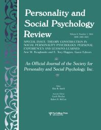 Theory Construction in Social Personality Psychology : Personal Experiences and Lessons Learned: a Special Issue of Personality and Social Psychology Review