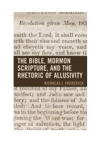 The Bible, Mormon Scripture, and the Rhetoric of Allusivity