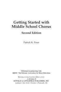 Getting Started with Middle School Chorus