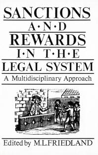 Sanctions and Rewards in the Legal System : A Multidisciplinary Approach