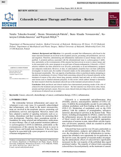 Celecoxib in Cancer Therapy and Prevention – Review